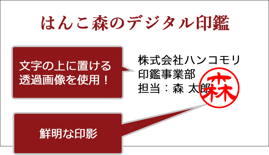 デジタル書類にも印鑑をはんこ森の デジタル印鑑